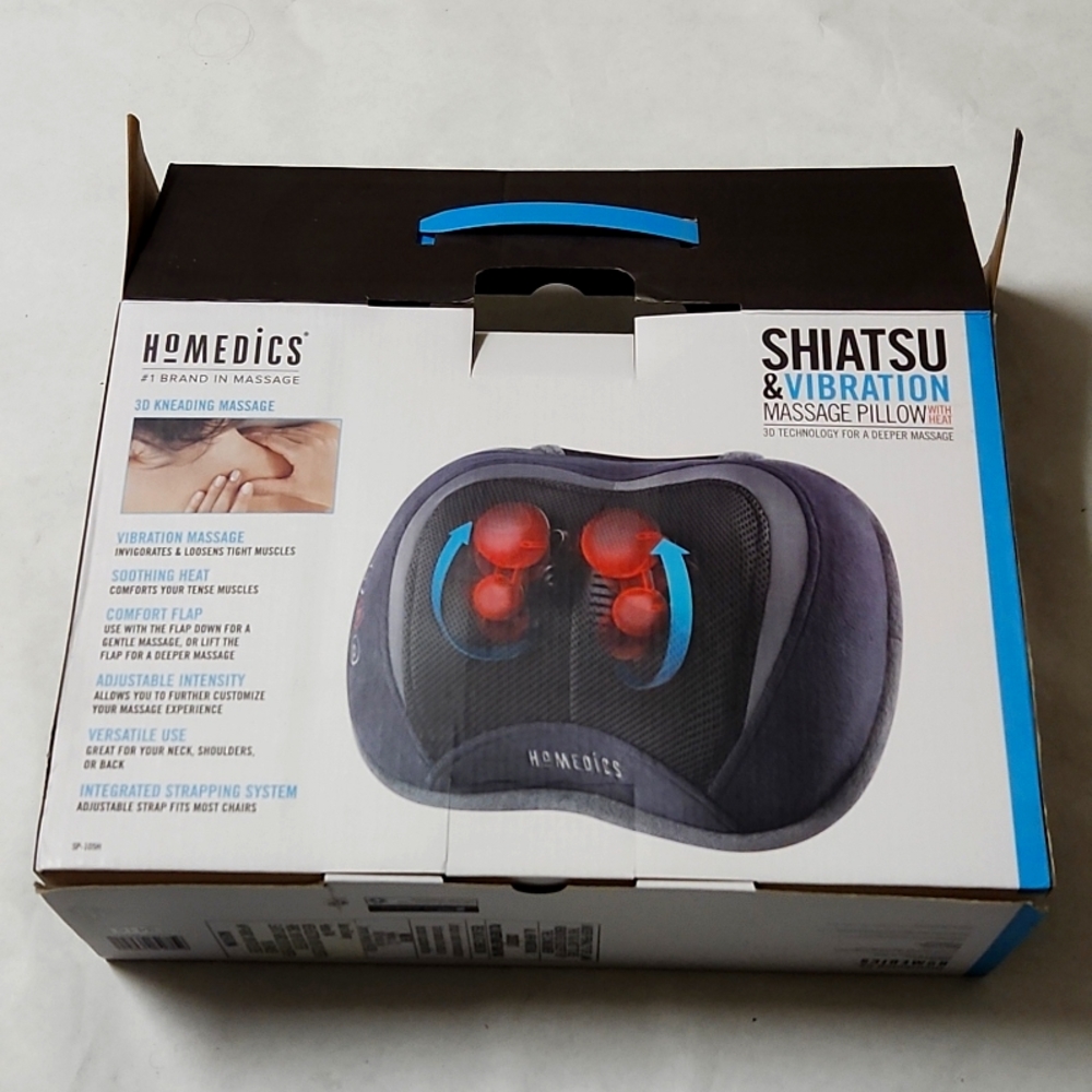 Homedics shiatsu & massage pillow with heat black